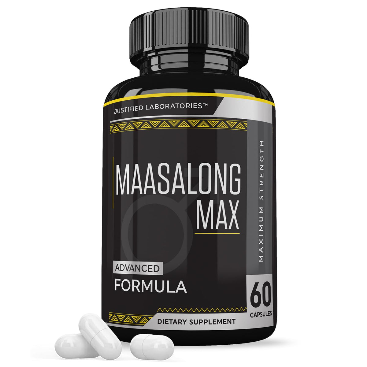 Justified Laboratories Maasalong Max 1600MG bottle front view