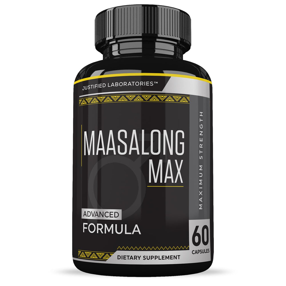 Close-up of Maasalong Max 1600MG label