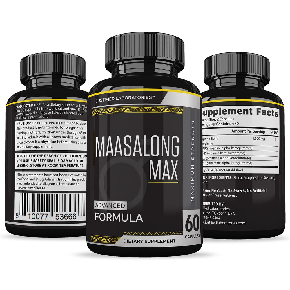 GMP-certified production and safety seal for Maasalong Max 1600MG