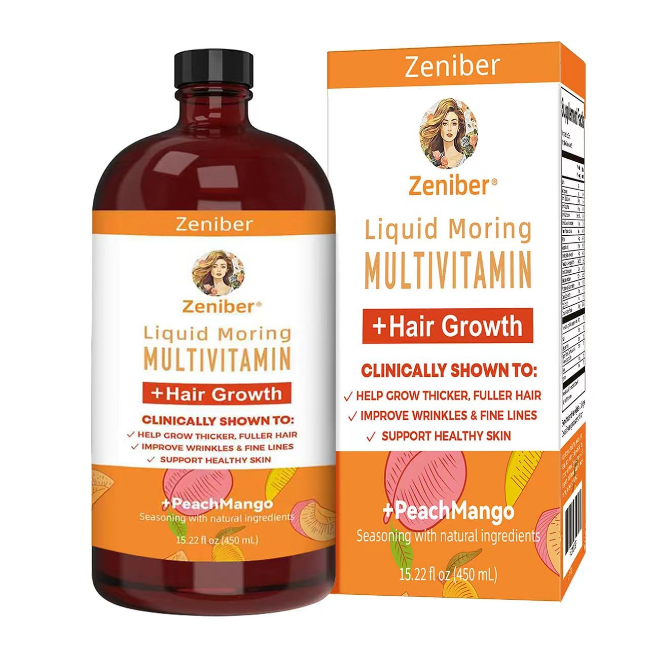 MaayRuth Liquid Multivitamins for Women bottle with hair growth branding