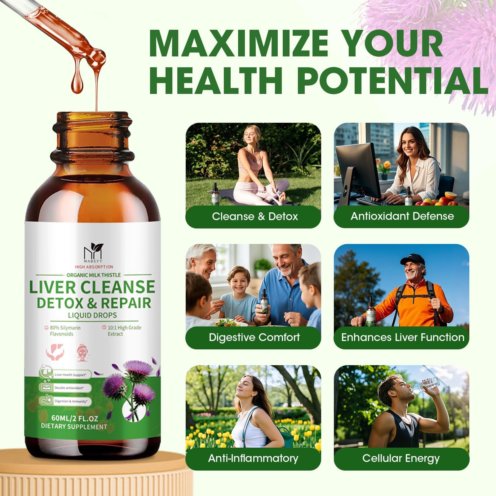 Box and bottle display for MABEFY 2-pack