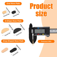 Teardrop nose pads in skin color made from EVA foam