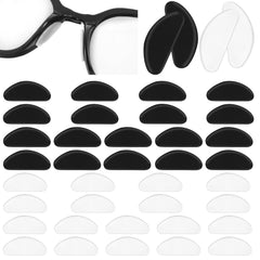 Close-up of Mabor silicone D-shaped anti-slip nose pads in black