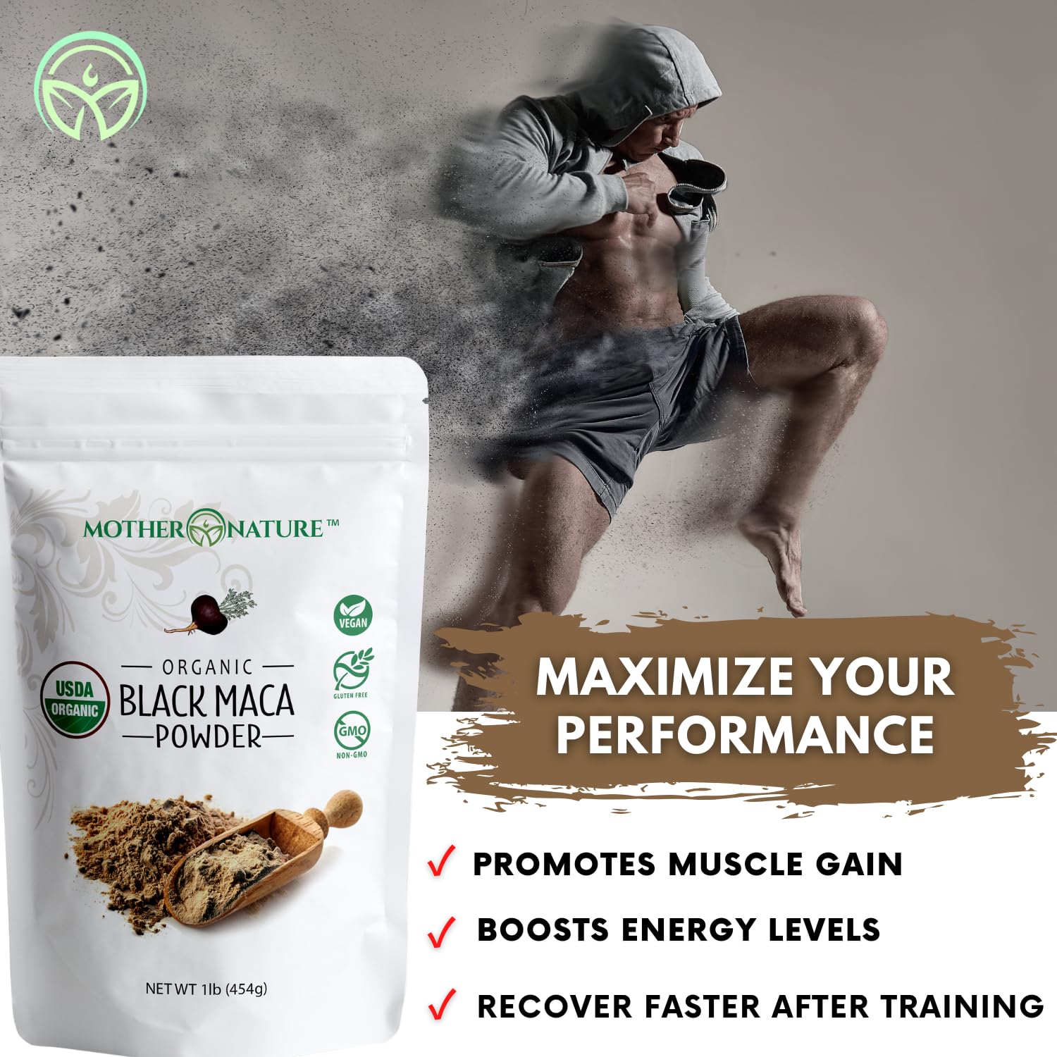 Focus and memory concept with maca powder
