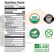 Black maca powder added to a smoothie