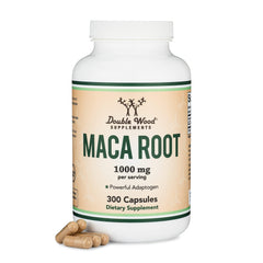 Maca root capsules bottle for women and men, 300-count, 1,000 mg per serving