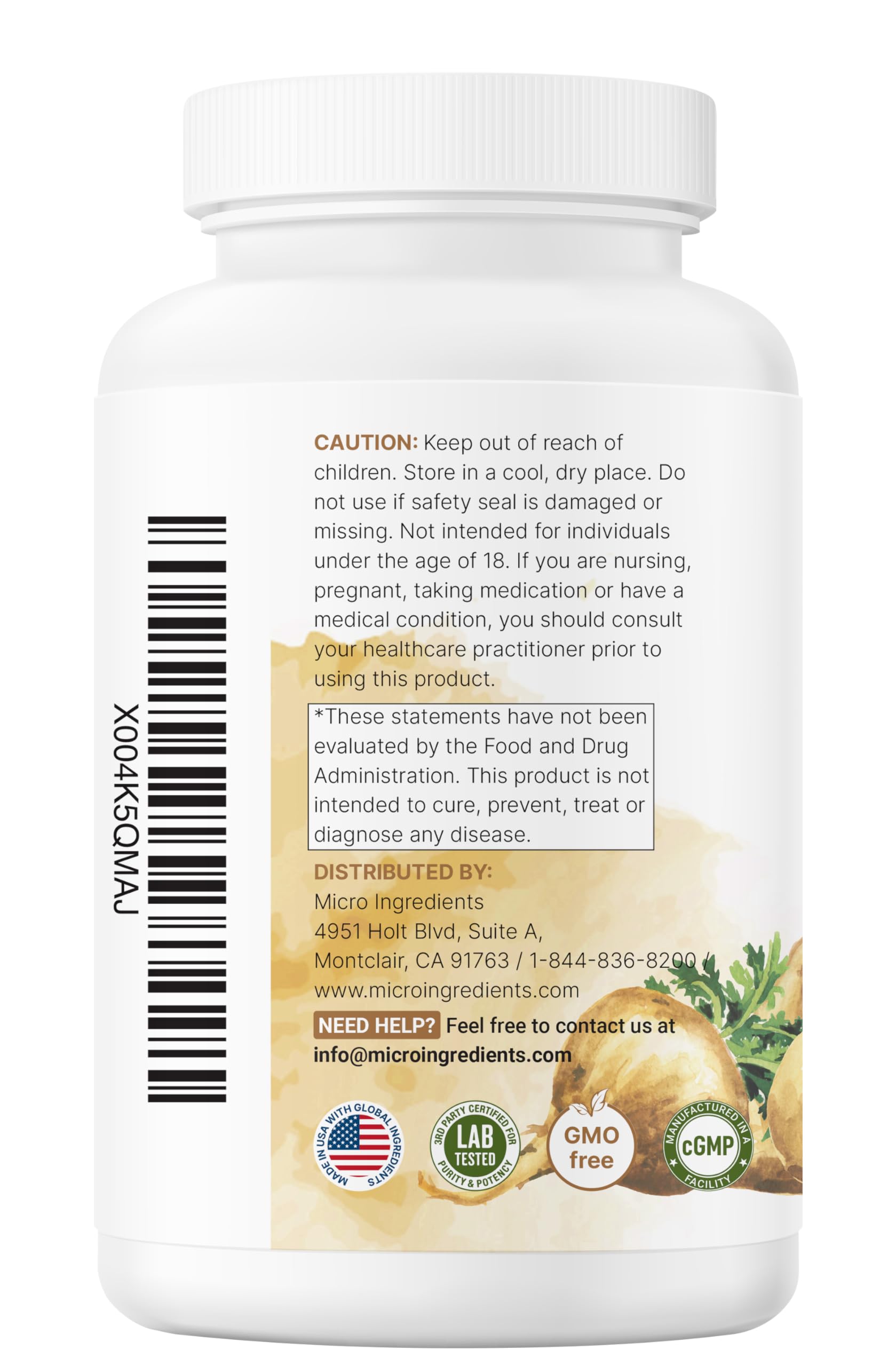 Product packaging with third-party lab testing seal