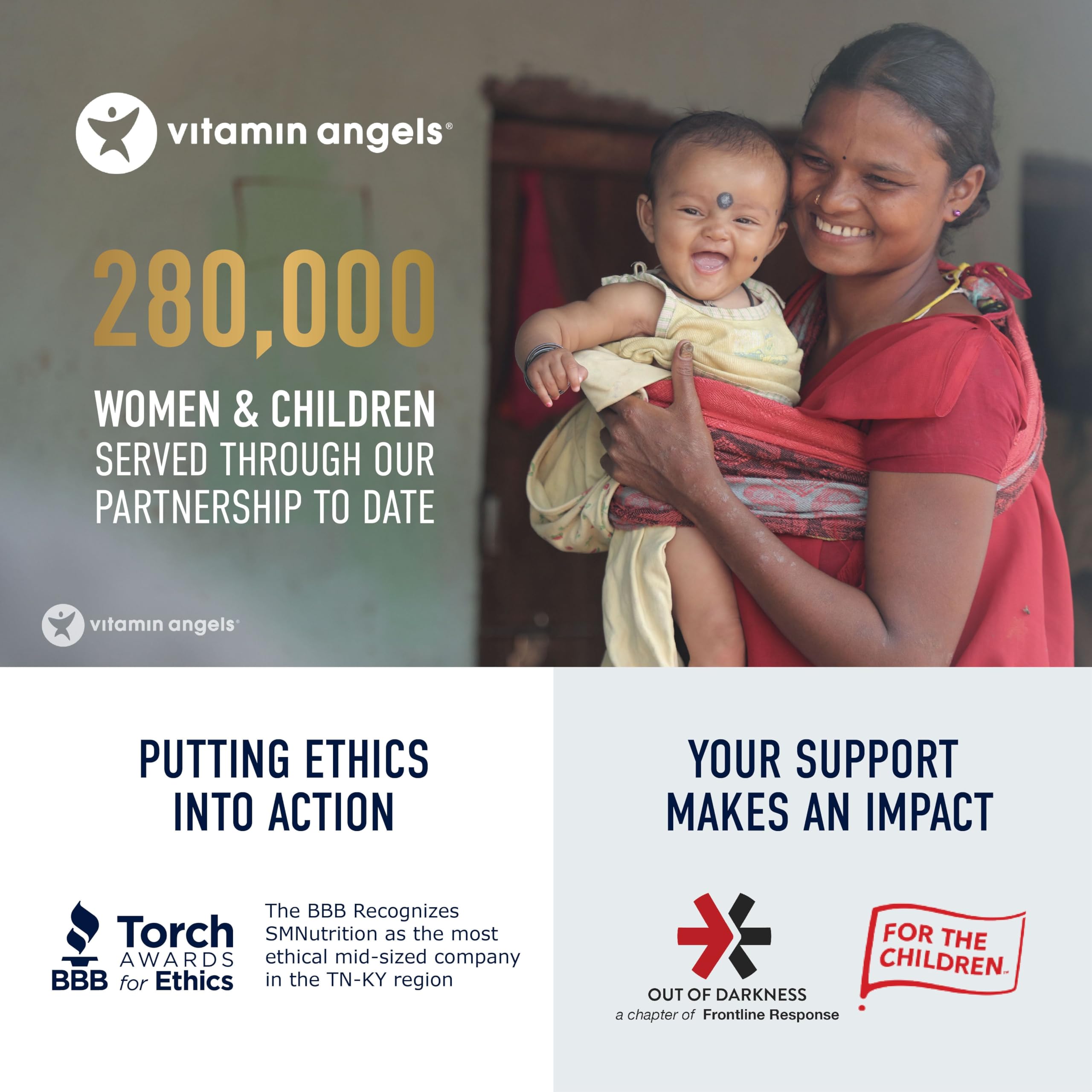 Graphic banner highlighting 4-month supply and 120 servings