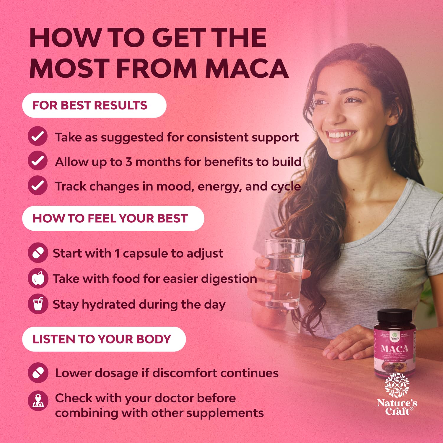 Blend of red, yellow, and black maca root