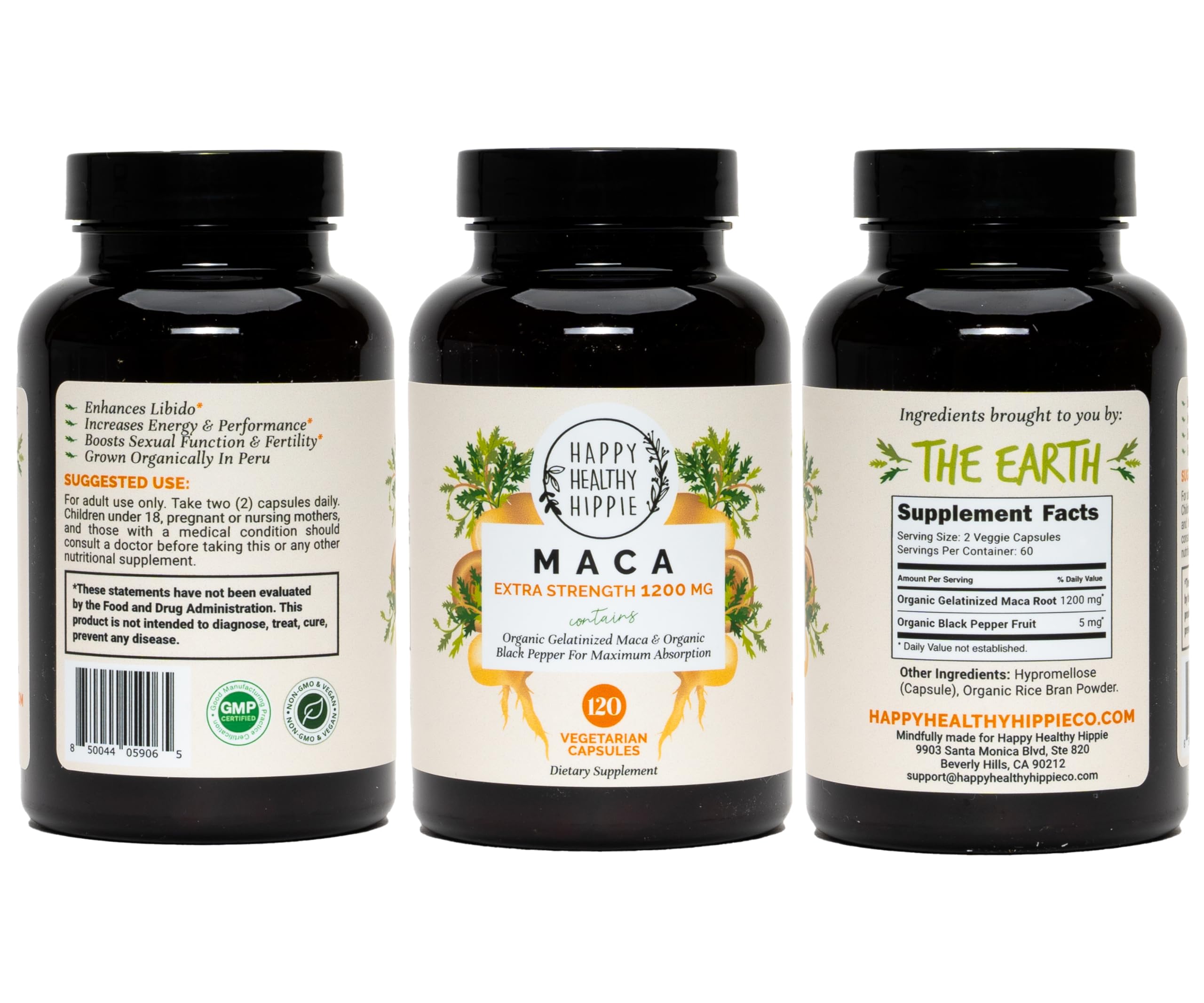 Maca supplement energy and vitality concept image