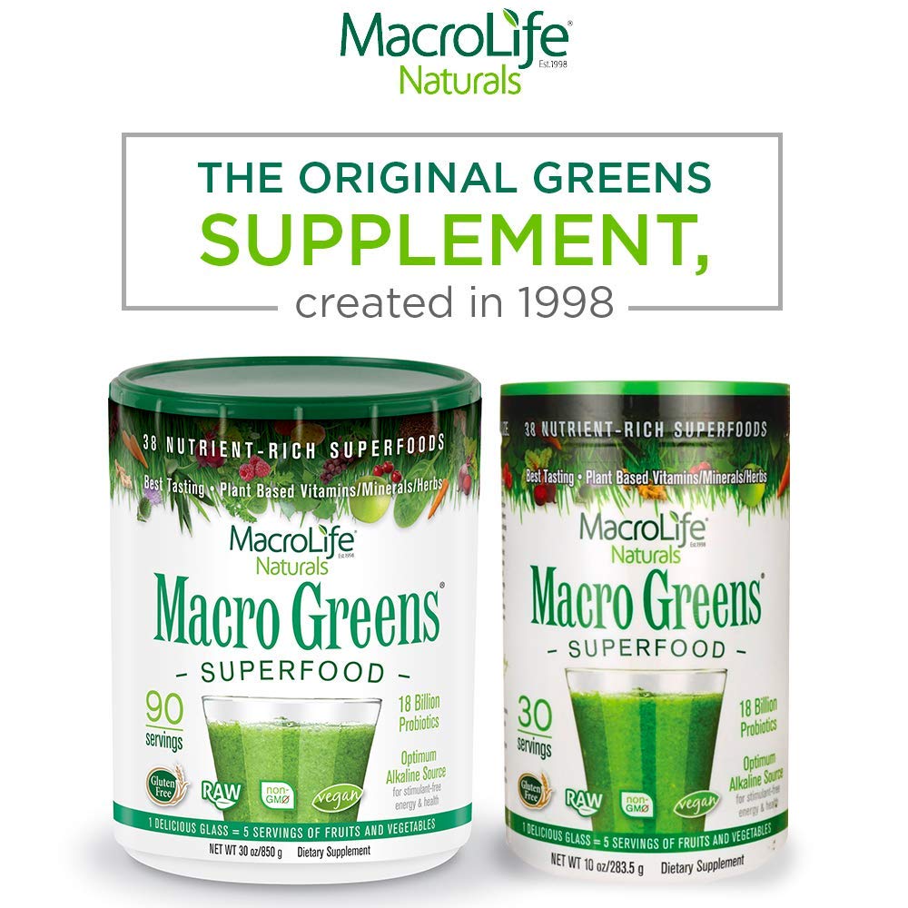 Gift-ready packaging of Macro Greens powder