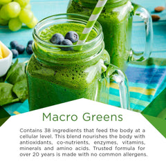 Probiotic cultures 18B CFU on Macro Greens