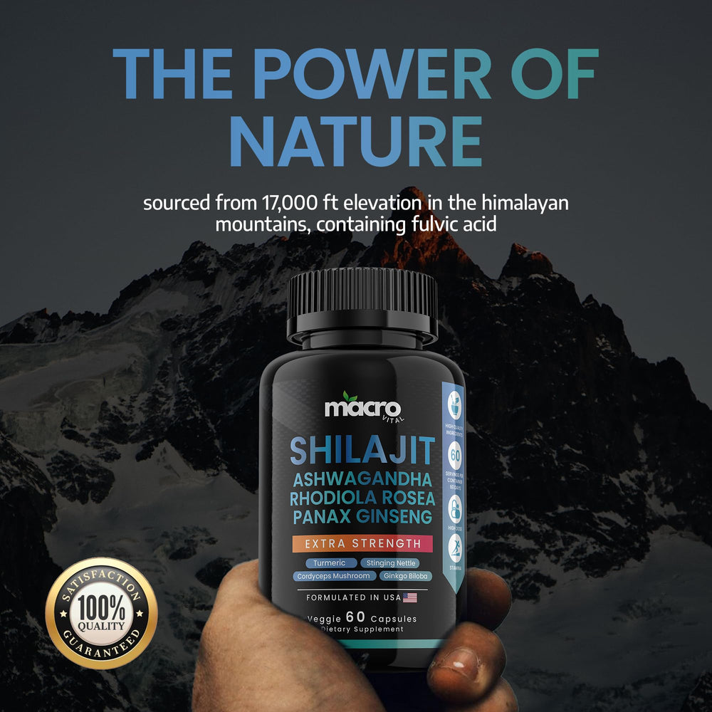 Ashwaganda Shilajit ingredients in Macro Vital