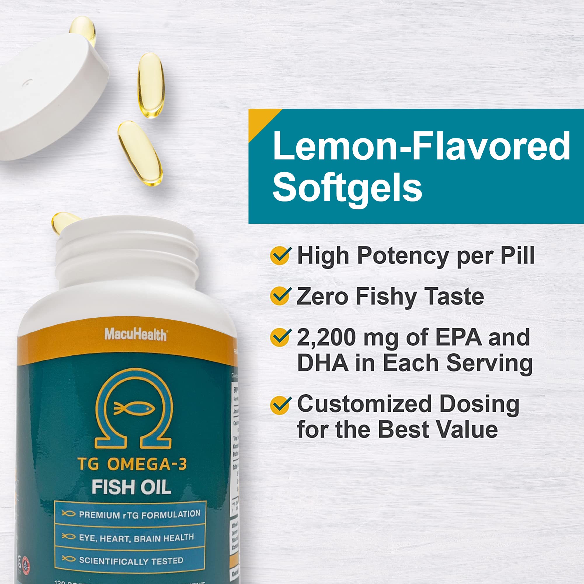 Ingredients: premium fish oil, rosemary extract, sunflower oil