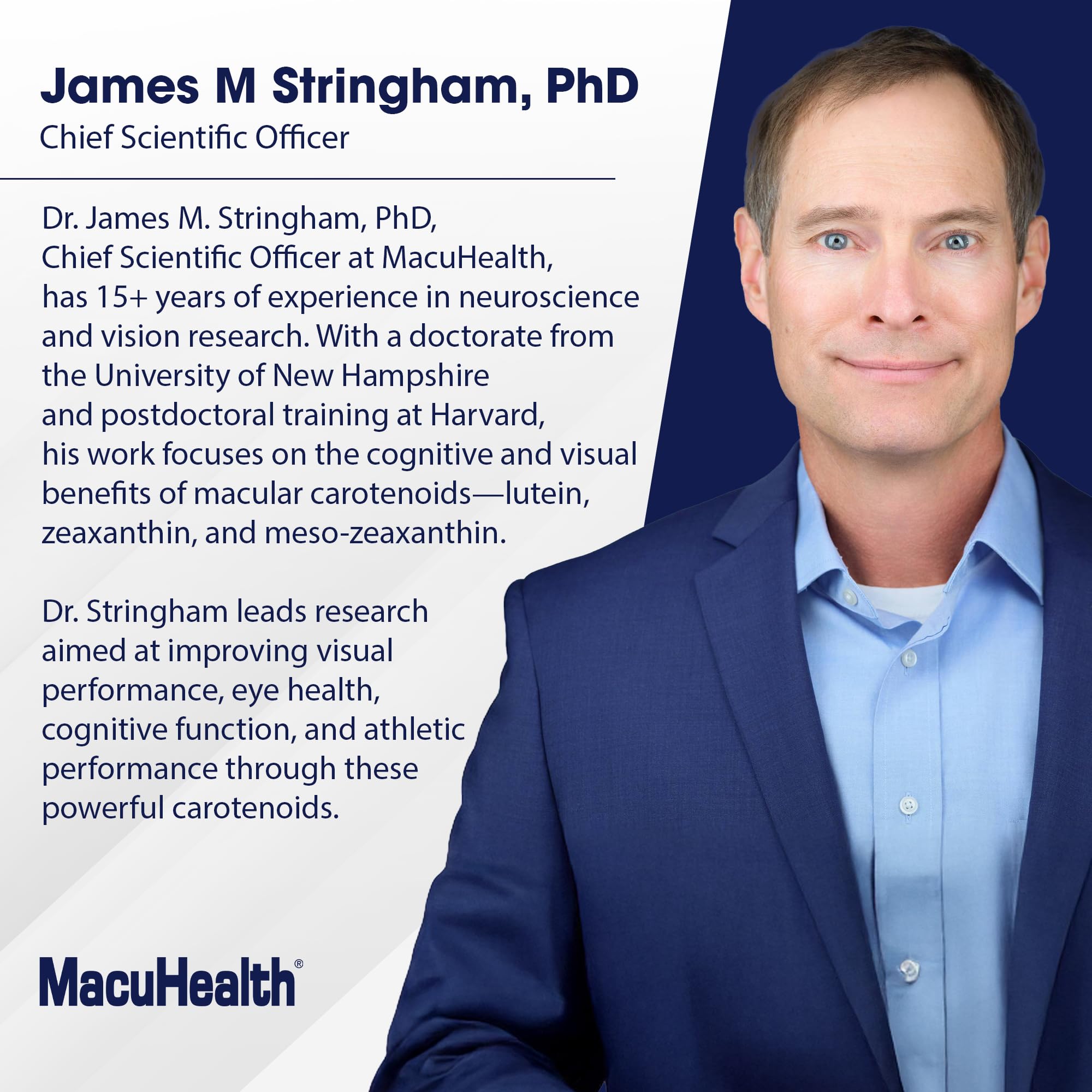 MacuHealth bottle back shows ingredients and usage guidance for daily routines.