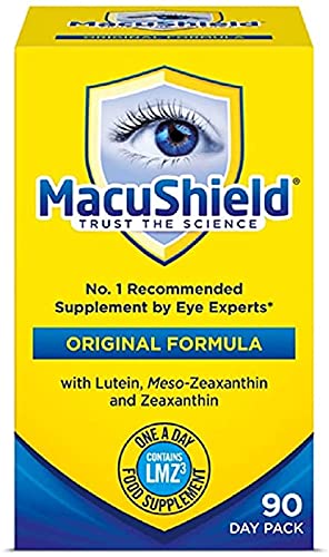 Macushield Eye Supplement bottle and box with 90 capsules