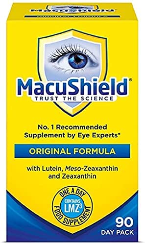 Close-up of Macushield label on the Eye Supplement bottle