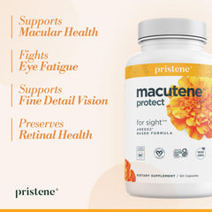 Close-up of Macutene eye vitamins showing lutein and zeaxanthin