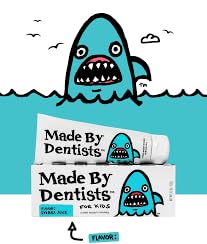 Product image: Made by Dentists Kids Shark Fluoride Toothpaste Watermelon 4.2oz Eyeball Juice 3 Pack