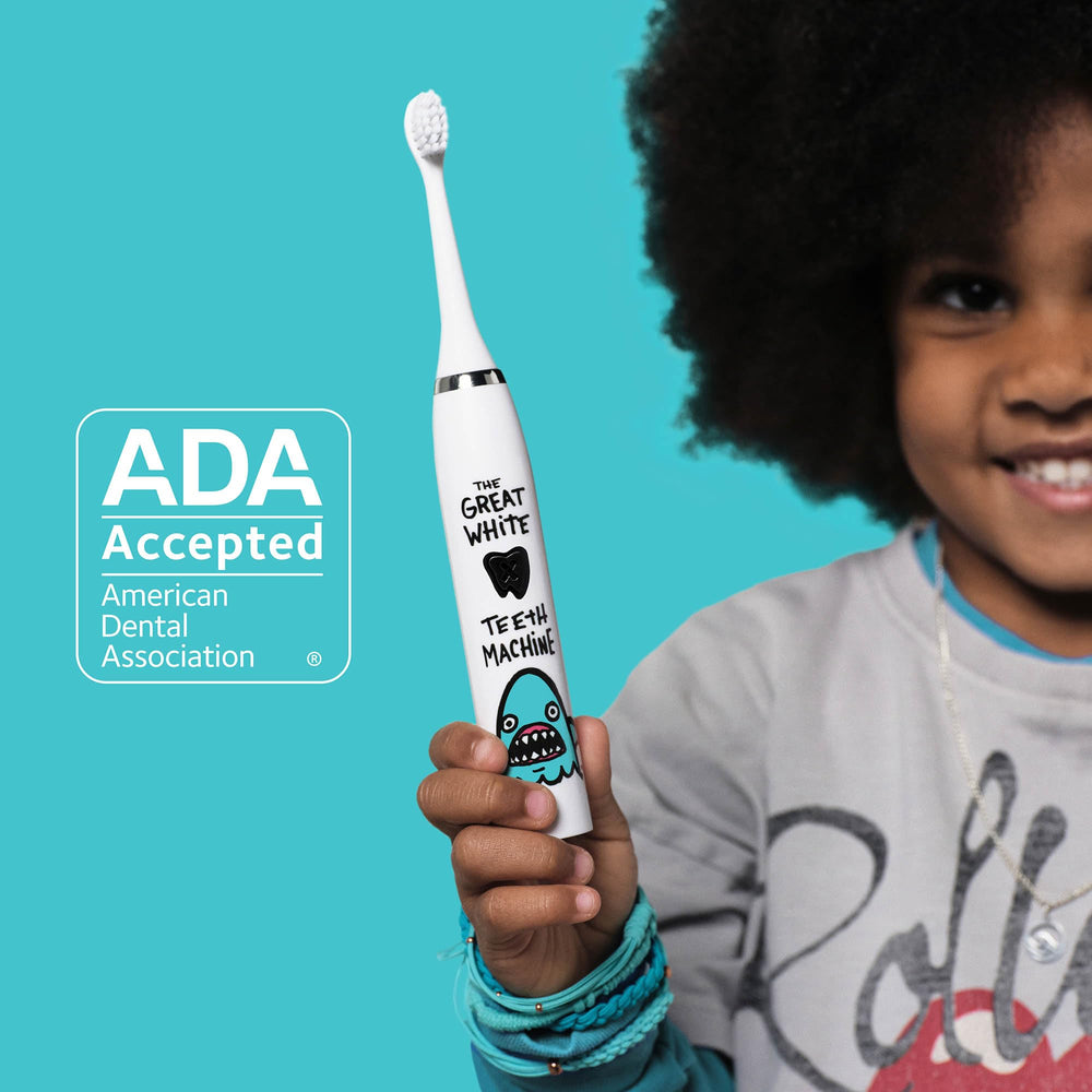 Rechargeable kids toothbrush with small soft brush head for toddlers
