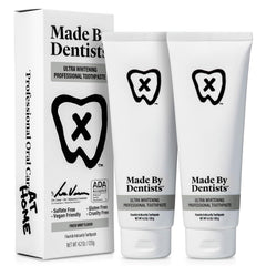Made by Dentists Ultra Whitening Toothpaste 2-Pack packaging and tubes