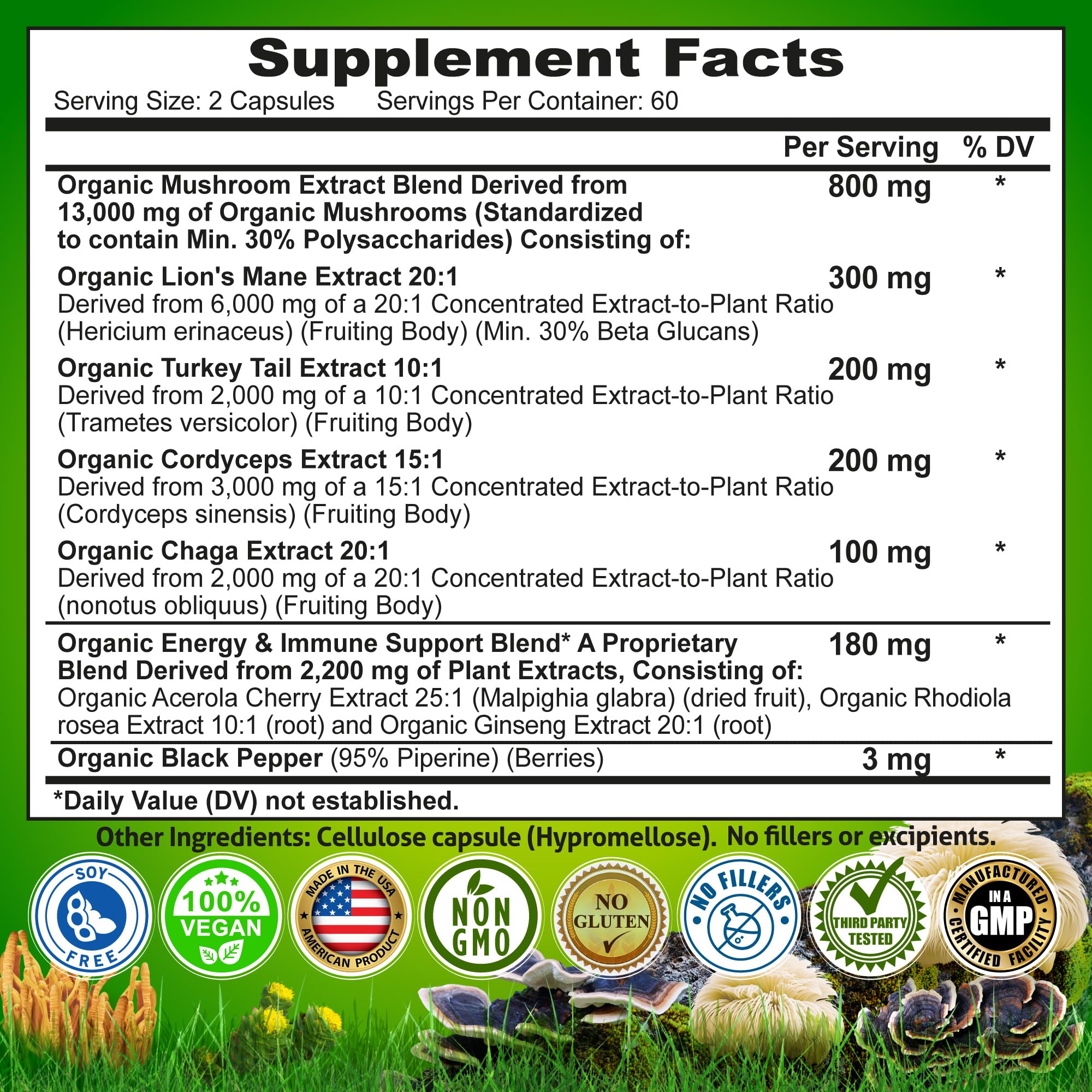 Made in USA with cGMP quality control and third-party testing