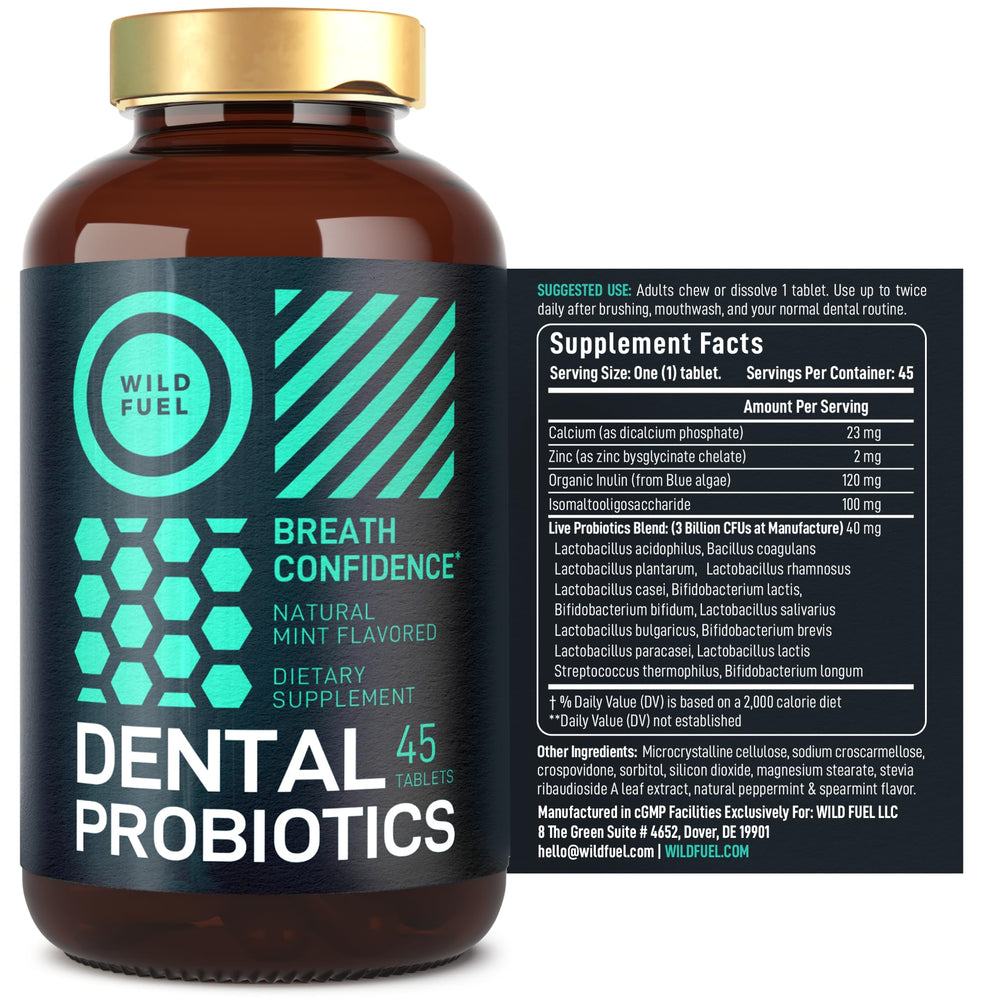 Made in USA dental probiotics packaging