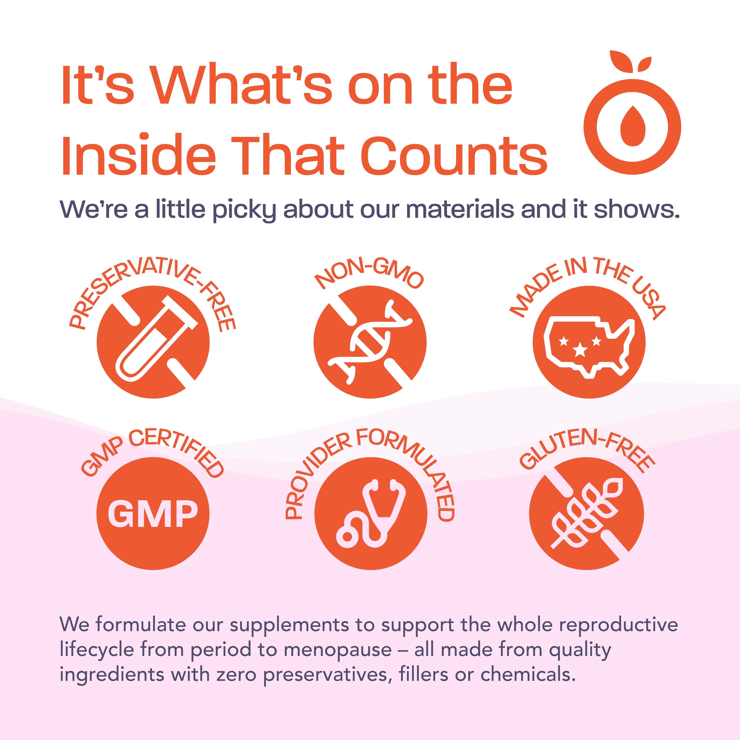 Label indicating Made in USA in a GMP-certified facility