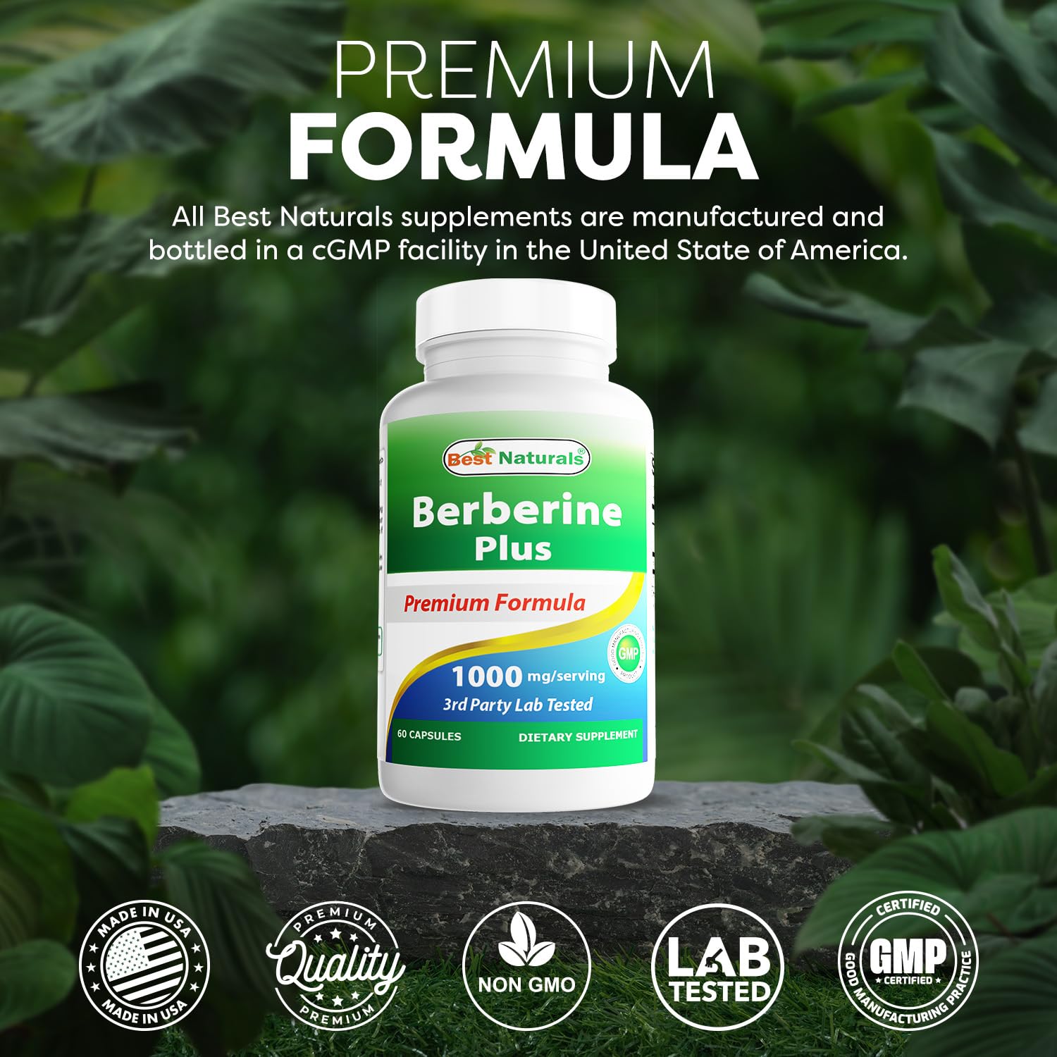 Made in USA in GMP-compliant, FDA-registered facility