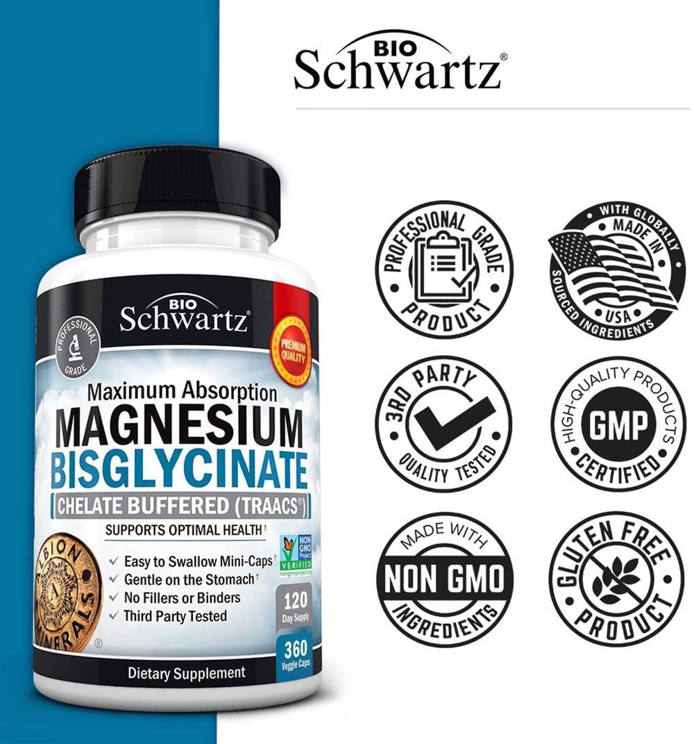 Made in USA magnesium bisglycinate supplement