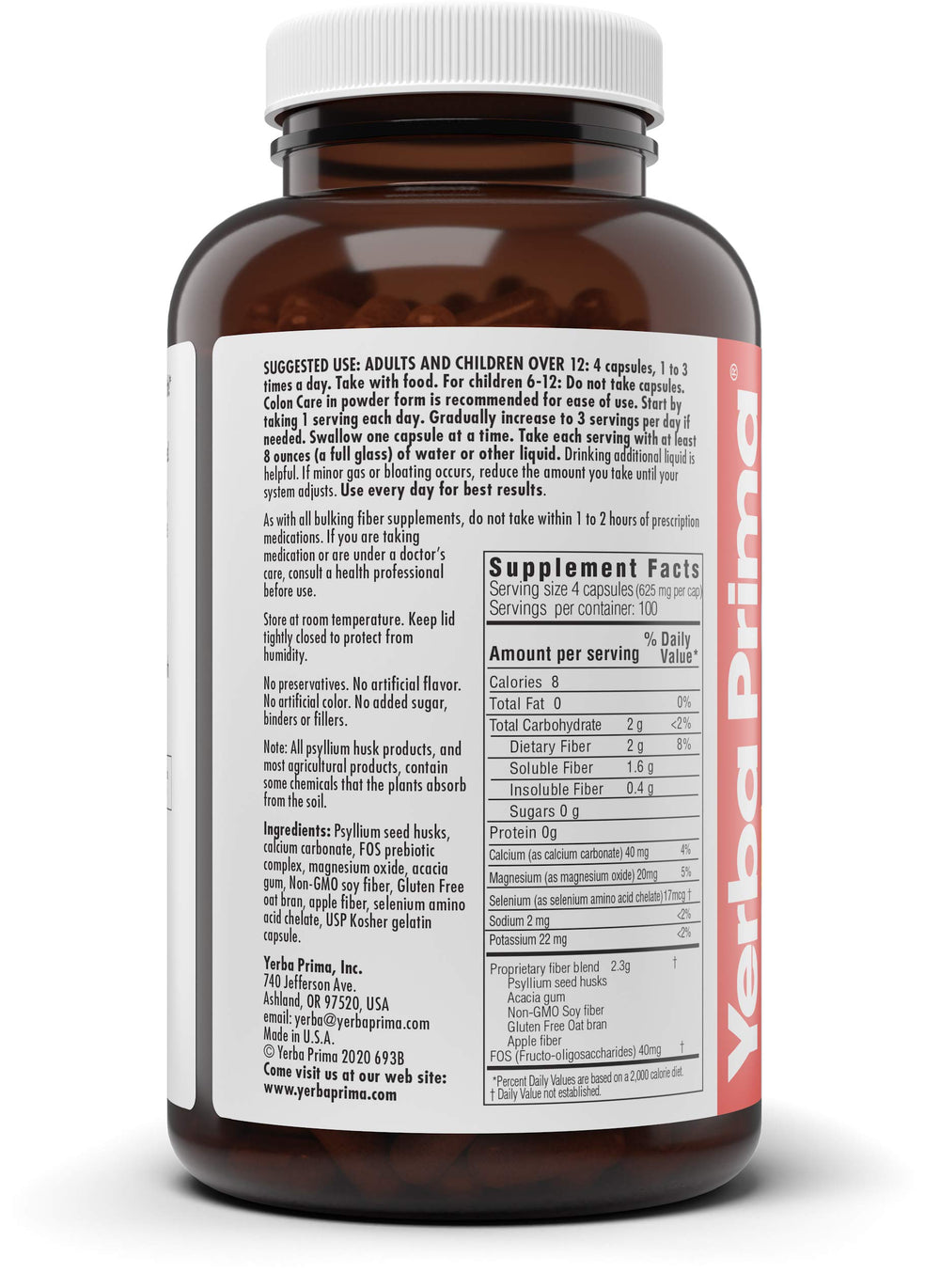 Made in USA production label on supplement packaging