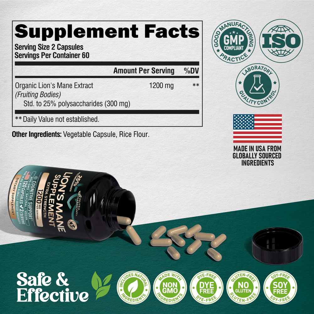 Made in USA badge on supplement packaging