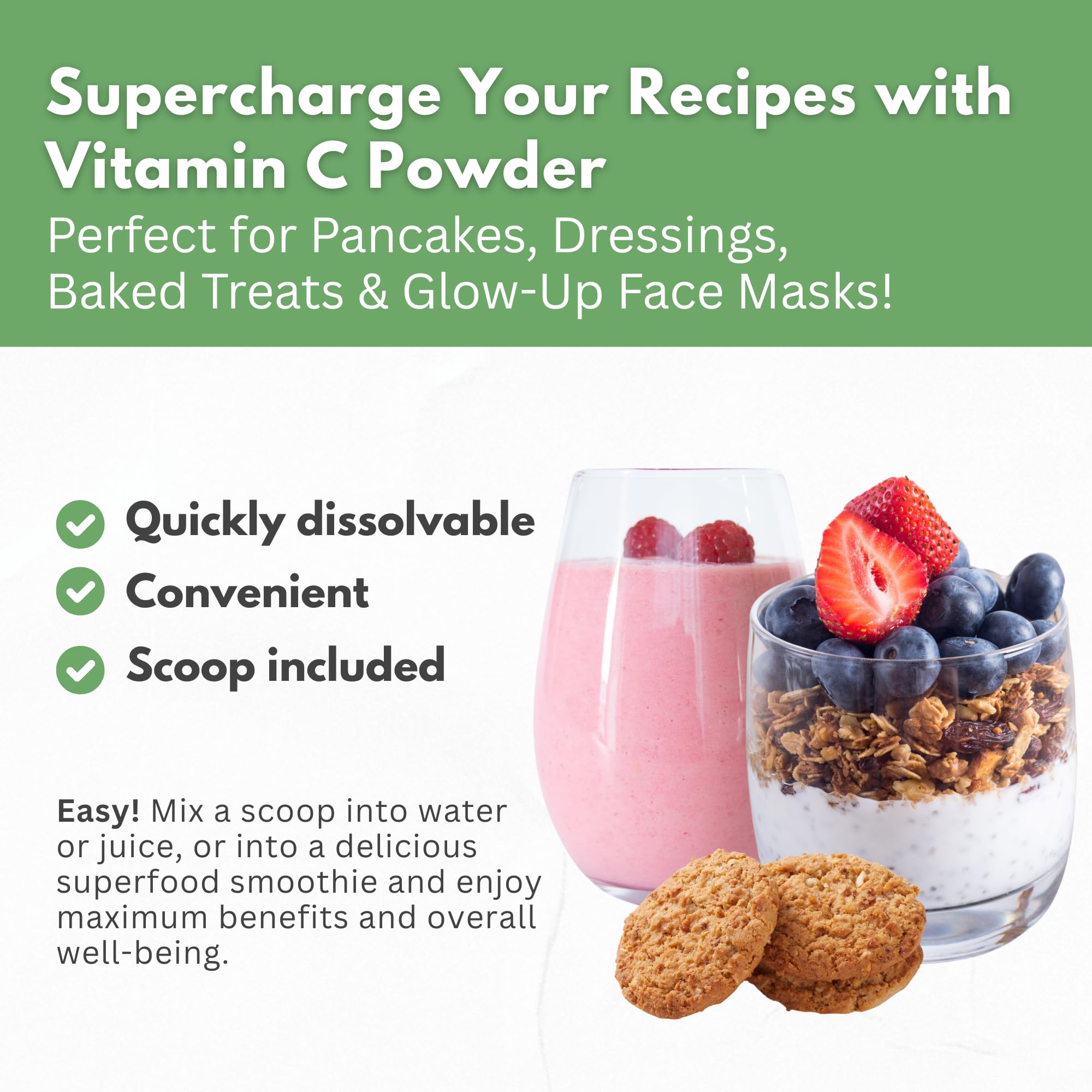 Made in USA Vitamin C powder packaging