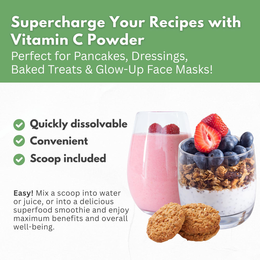 Made in USA Vitamin C powder packaging