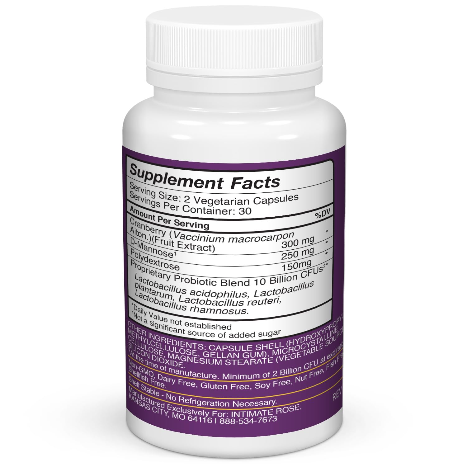 Made in USA label on women's probiotic product
