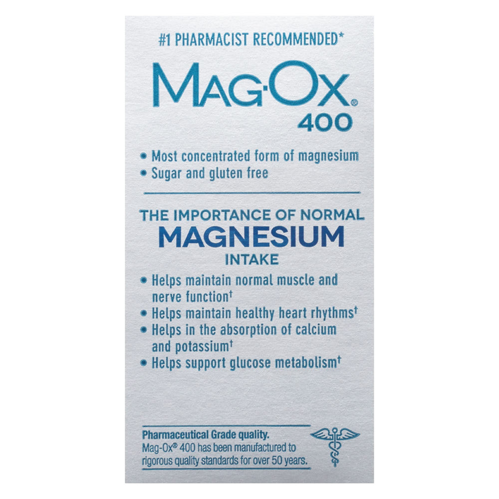 Coated easy swallowing Mag-Ox 400 tablets