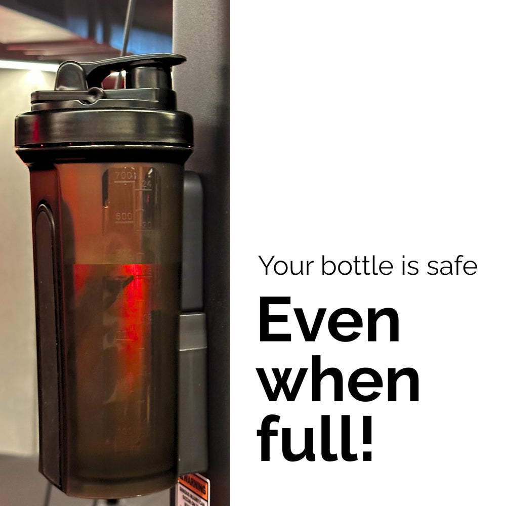 Phone attachment mount on Mag Shaker Bottle