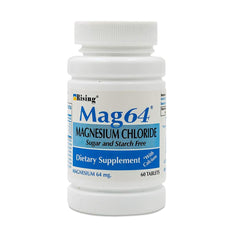 Rising Pharma Mag64 Magnesium Chloride with Calcium Tablets bottle - front view