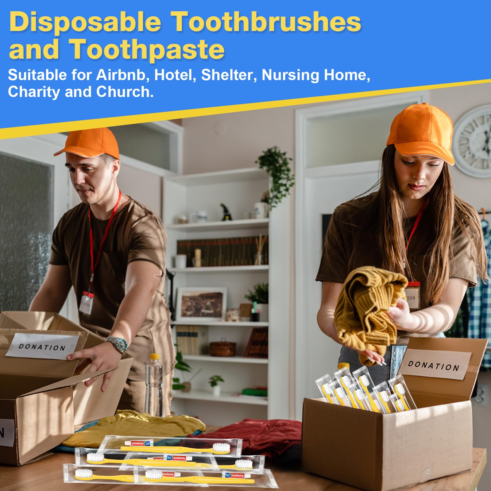 Bulk hygiene kits for donations featuring MAGDIY products