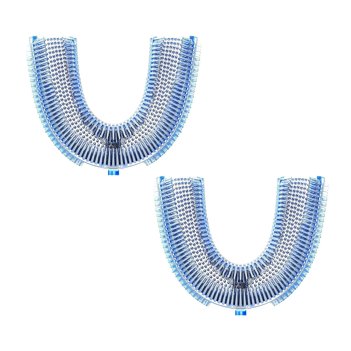 Two Magentak silicone U-shaped brush heads replacement for U-shaped toothbrush – front view