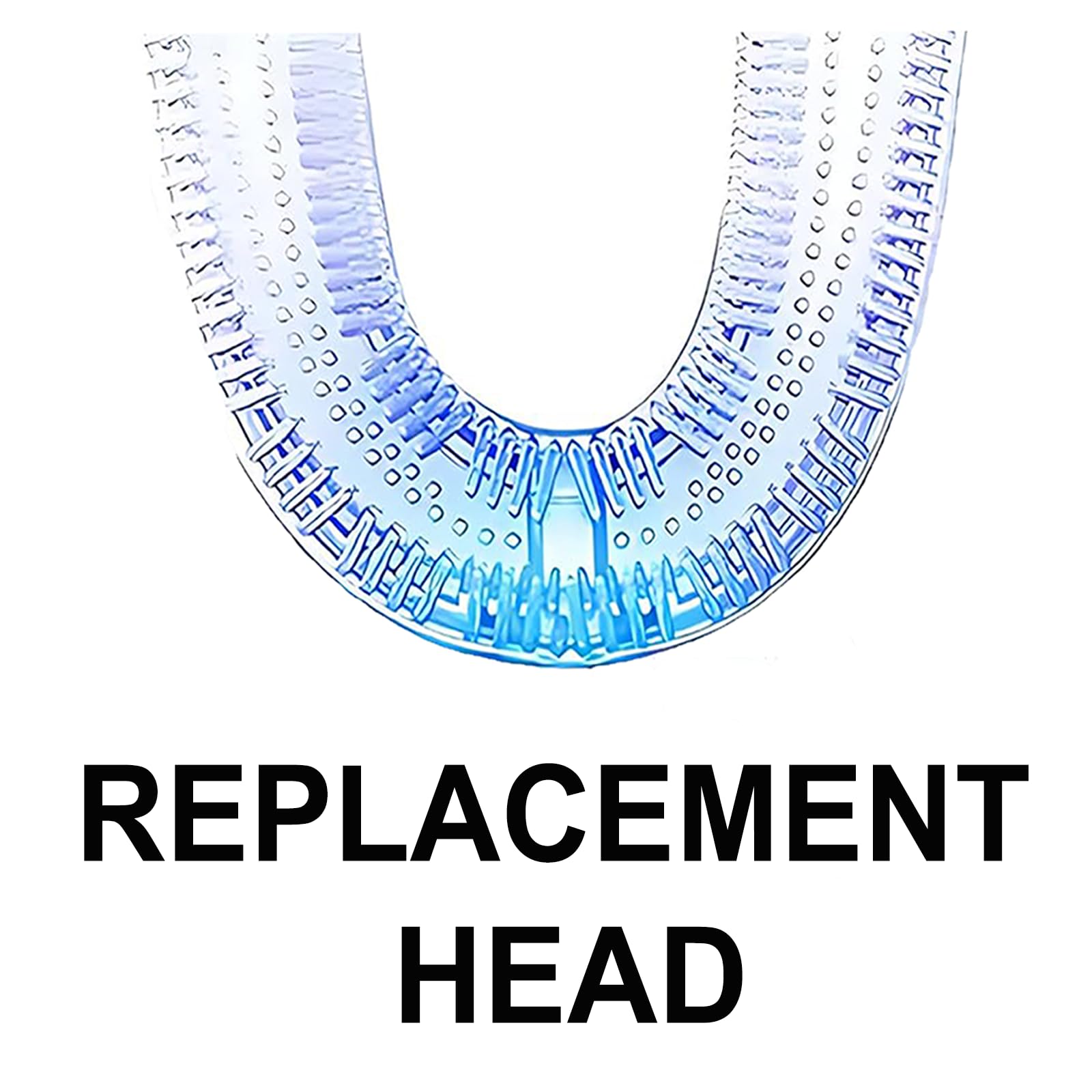 Packaging of Magentak 2-pack silicone U-shaped brush heads