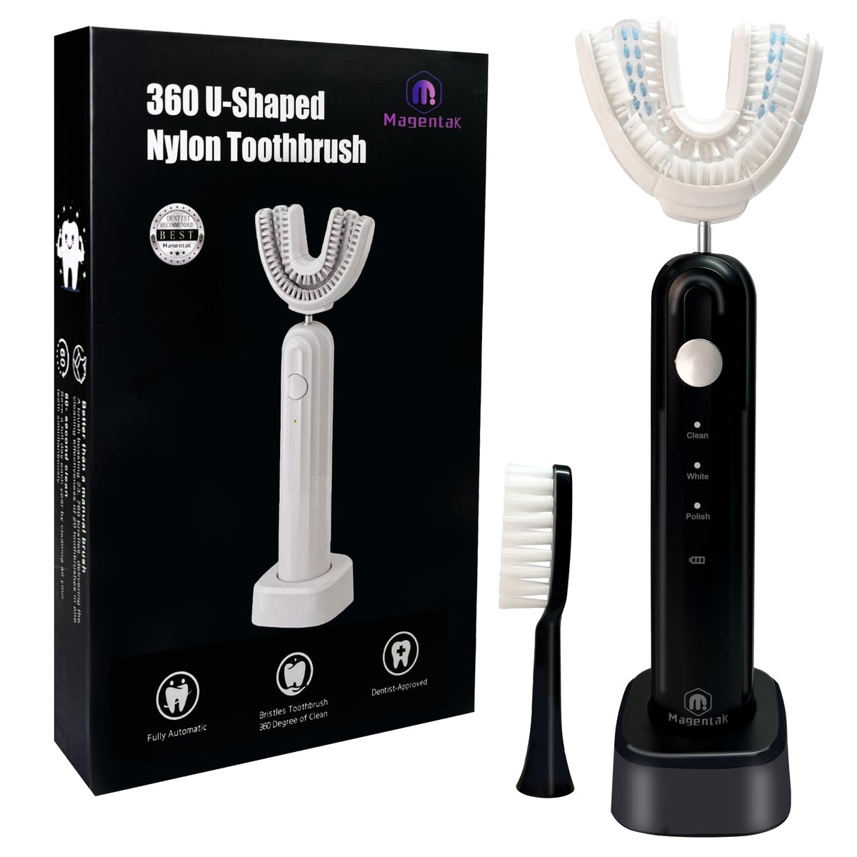 Magentak U shaped electric toothbrush for adults with 360-degree cleaning