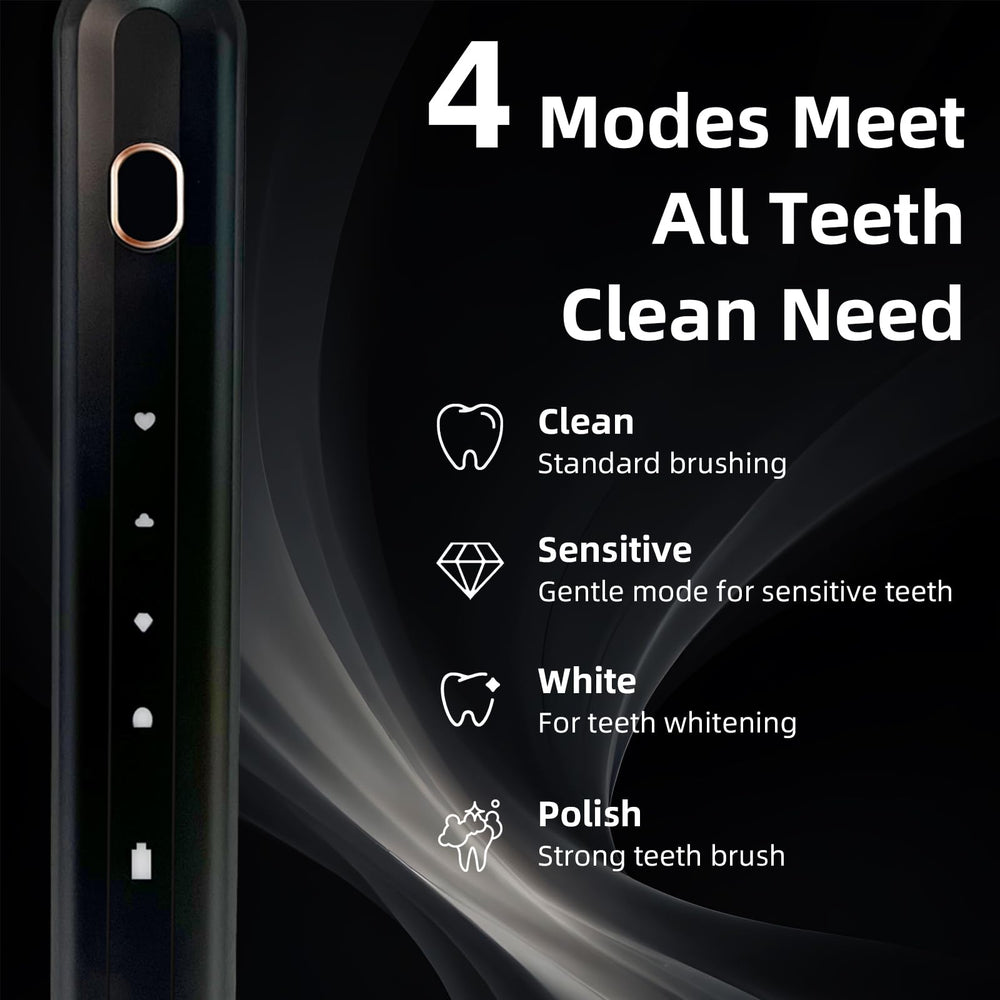 Toothbrush with 4 cleaning mode indicators