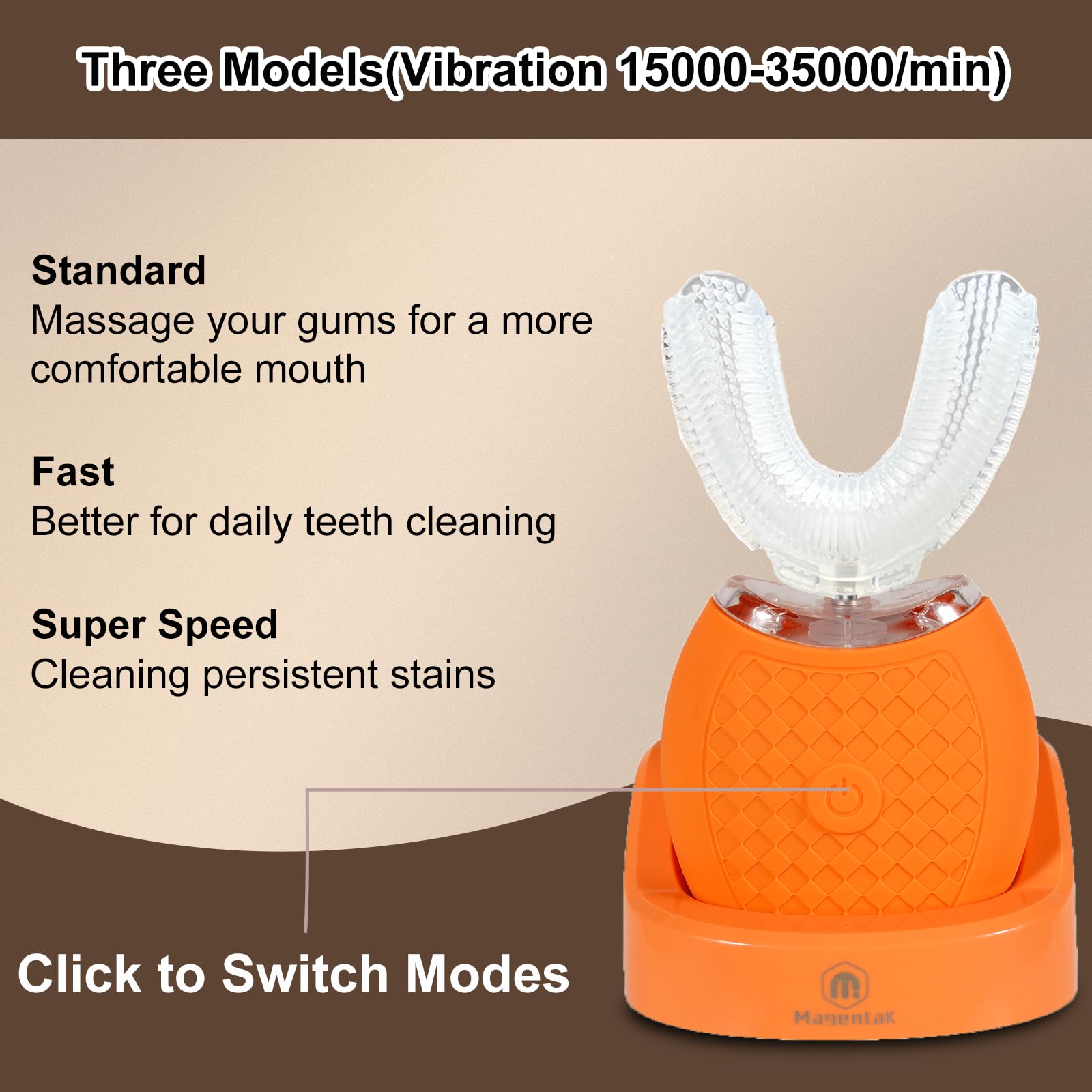 Wireless charging base for Magentak toothbrush