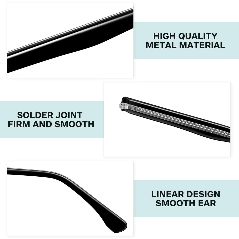 MAGICLULU replacement arm for eyeglasses - black metal temple arm - image 04