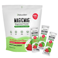 MagicMag Strawberry Lime Magnesium Packets front view of 30-stick box