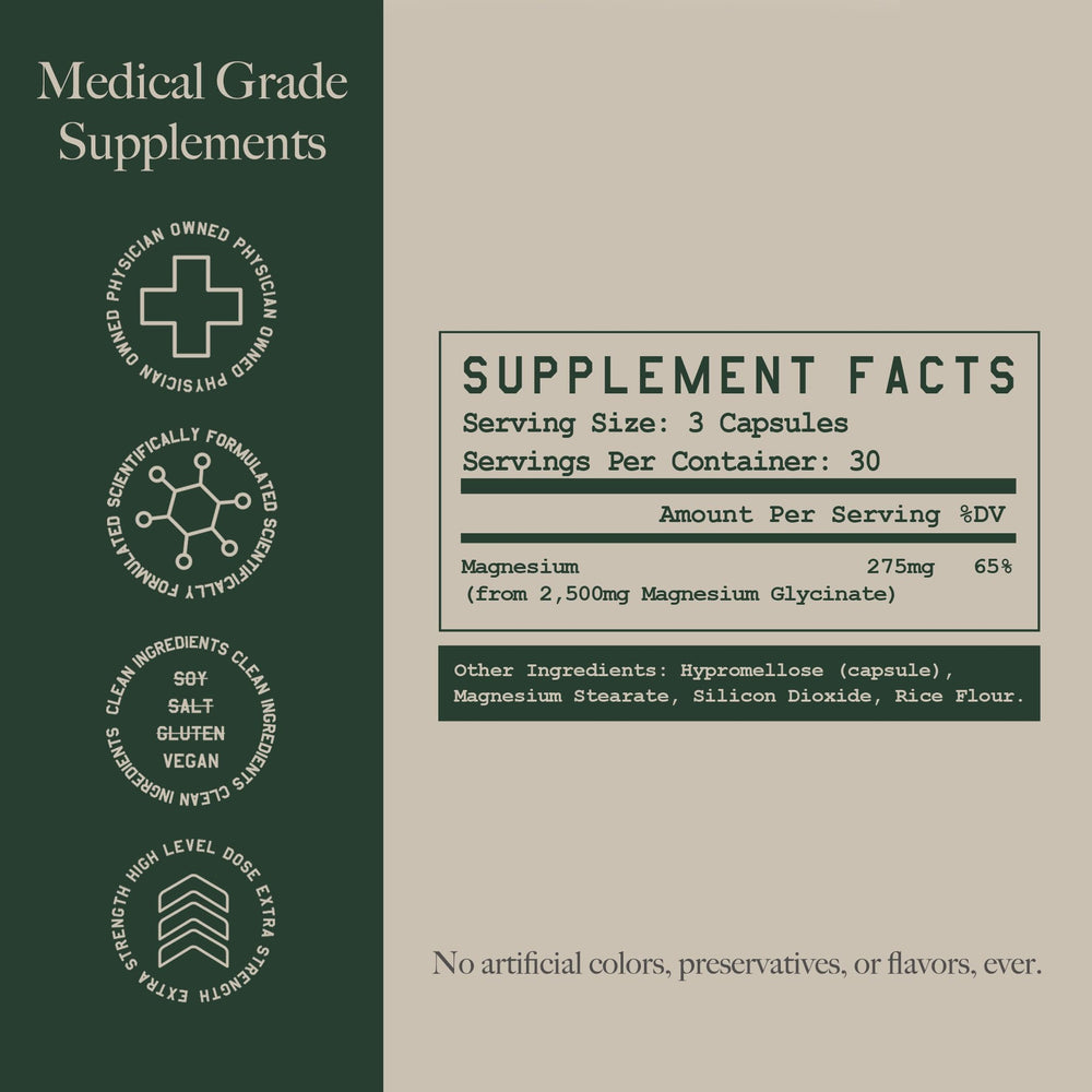 Graphic illustrating bone health benefits of magnesium glycinate