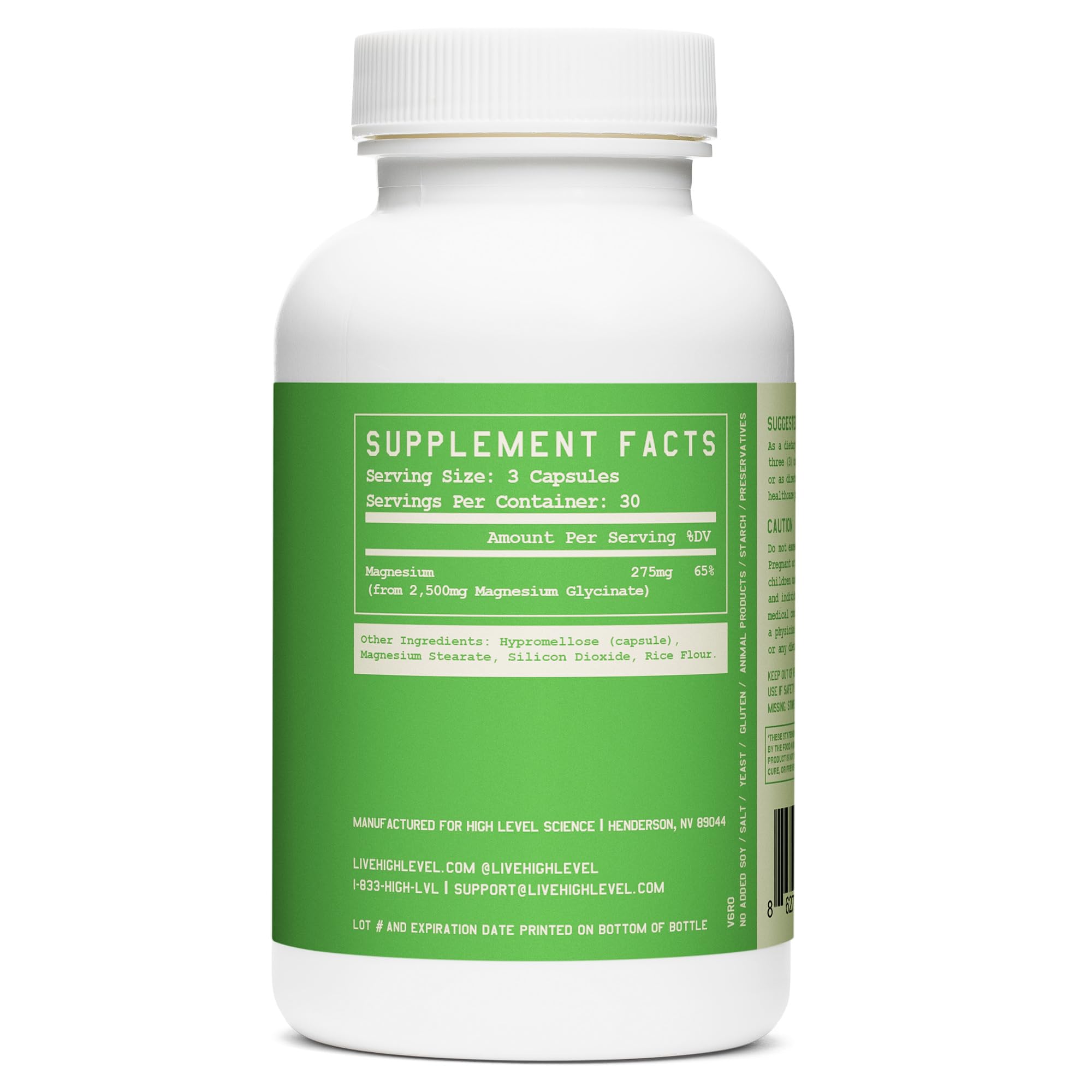 MagMax Magnesium Glycinate bottle label and packaging