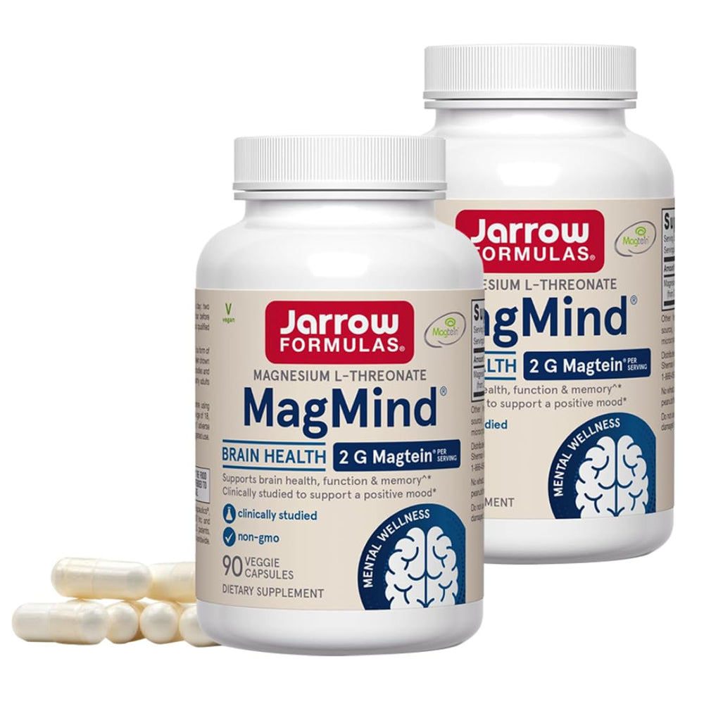 Jarrow Formulas MagMind bottle with 90 capsules, pack of 2