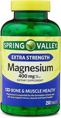 Magnesium 400 mg extra strength tablets bottle front view